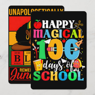 Gelukkig magisch 100 dagen school 2026 Poster  Feestdagenkaart