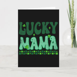 Gelukkig Mama Familie Retro Groovy St Patrick Kaart