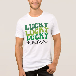 Gelukkig Mama Retro St. Patrick's Dag Tri-Blend Shirt