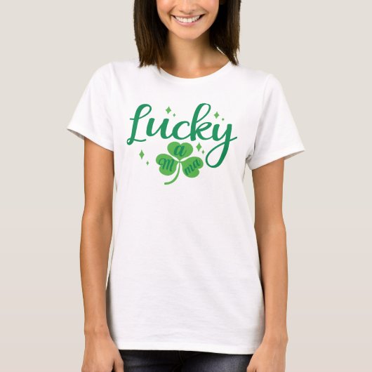 Gelukkig Mama, St. Patrick's Day T-shirt (Voorkant)
