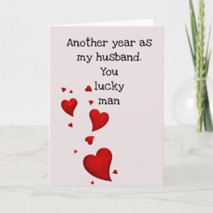 Gelukkig Man Echtgenoot Liefde Verjaardag Valentij Kaart