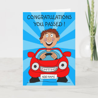 Gelukkig Man geslaagd voor rijtest Kaart