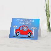 Gelukkig man is de bestuurderskaart net geslaagd kaart (Voorkant)