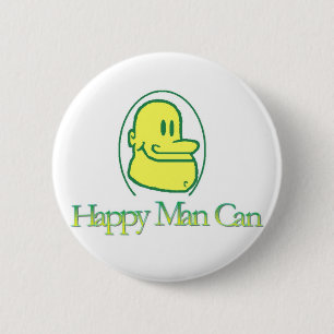 Gelukkig Man kan indraaien Ronde Button 5,7 Cm