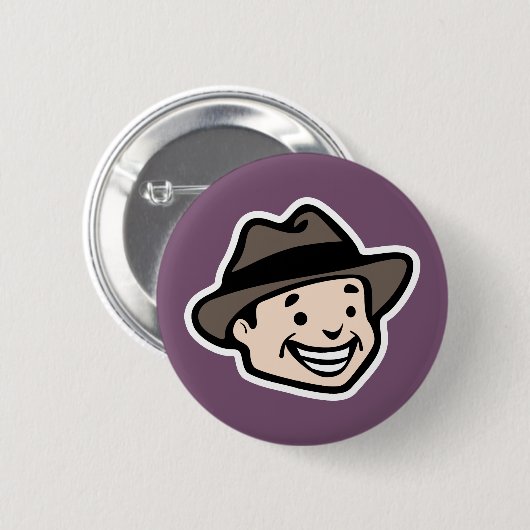Gelukkig Man Ronde Button 5,7 Cm (Voorkant /achterkant)