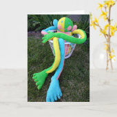 Gelukkig Man van het Gezicht met Manuscript, Douan Kaart (Gele Bloem)