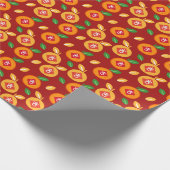 Gelukkig Mandarijn Sinaasappel Fortuin Chinees Nie Cadeaupapier (Hoek)