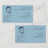 Gelukkig Mannengezicht Kleine Zakelijke Begrotings Visitekaartje (Voorkant / Achterkant)