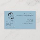 Gelukkig Mannengezicht Kleine Zakelijke Begrotings Visitekaartje (Achterkant)