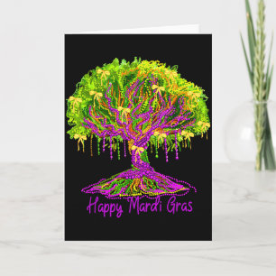 Gelukkig Mardi Gras 2026 Kralenboom New Orleans Vr Kaart