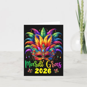 Gelukkig Mardi Gras 2026 Narrenhoed New Orleans Ma Kaart