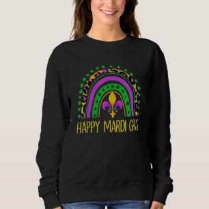 Gelukkig Mardi Gras Luipaard Regenboog Mardi Gras Trui