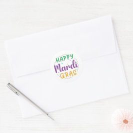 Gelukkig Mardi Gras Ronde Sticker