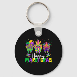 Gelukkig Mardi Gras Tandartsenteam Tandarts Tanden Sleutelhanger