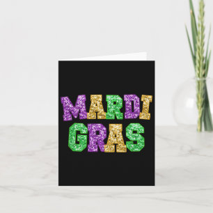 Gelukkig Mardi Gras Vet Dinsdag Carnaval Festival Kaart
