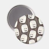 Gelukkig Marshmallow Vrienden Patroon Magneet (Voorkant / Achterkant)