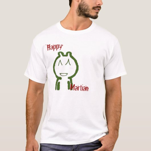 gelukkig marsmannetje t-shirt (Voorkant)