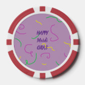 Gelukkig Marti Gras Poker Chip (Voorkant)