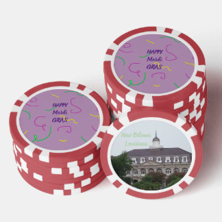 Gelukkig Marti Gras Poker Chip