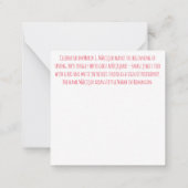 Gelukkig Mărțișor! Notitiekaartje (Achterkant)