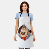 Gelukkig Master Chef Witte Schort (Gedragen)