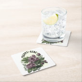 Gelukkig Meisje bloemontwerp Kartonnen Onderzetters (Insitu)