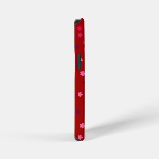 GELUKKIG MEISJE CADEAU MET BLOEMGROETEN VERJAARDAG iPhone HOESJE (Rechterkant)