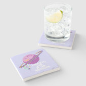 Gelukkig Meisje, Gelukkigste Meisje, Gelukkig, Bev Stenen Onderzetter (Zijkant)