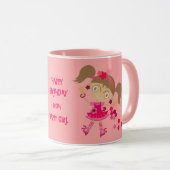 GELUKKIG MEISJE GIFT VERJAARDAG MOK (Voorkant rechts)