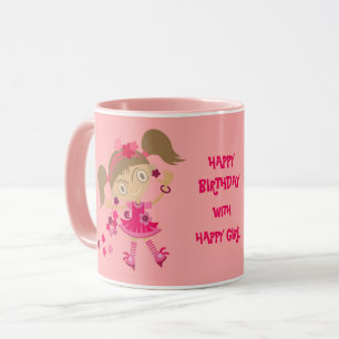 GELUKKIG MEISJE GIFT VERJAARDAG MOK