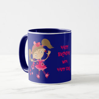 GELUKKIG MEISJE GIFT VERJAARDAG MOK