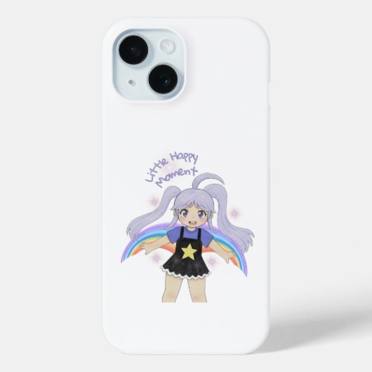 Gelukkig Meisje Hand Getekende Illustratie – Klein Case-Mate iPhone Case (Achterkant)