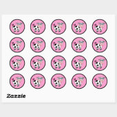 Gelukkig Meisje Koe Stickers (Vel)