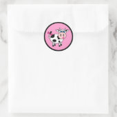 Gelukkig Meisje Koe Stickers (Tas)
