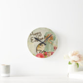 gelukkig meisje met ooster ronde klok (Huis)