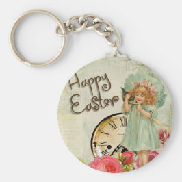 gelukkig meisje met ooster sleutelhanger