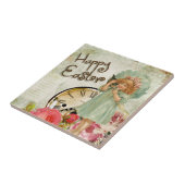 gelukkig meisje met ooster tegeltje (Zijkant)