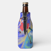 Gelukkig meisje met vogels - Geluk - Flesjeskoeler (Fles Achterkant)