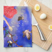 Gelukkig meisje met vogels - Geluk - Joy Theedoek (Quarter Fold)