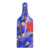 Gelukkig meisje met vogels - Geluk Snijplank (Voorkant)