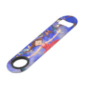 Gelukkig meisje met vogels - Geluk Speed Flessenopener (Voorkant Gekanteld)