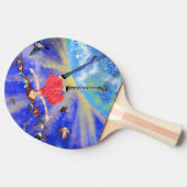 Gelukkig meisje met vogels - Geluk Tafeltennisbatje (Zijkant)