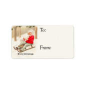  gelukkig meisje op het Label van het gesneden cad (Voorkant)