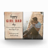 Gelukkig Meisje Pap Waterverf Vaderdag Fotoblokken (Voorkant)