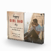 Gelukkig Meisje Pap Waterverf Vaderdag Fotoblokken (Rechts)