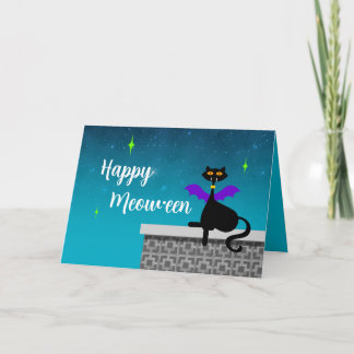 Gelukkig Meow-een Feestdagen Kaart
