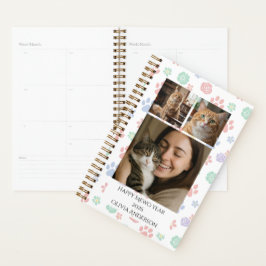 Gelukkig Meow Jaar 2026 Aangepaste Foto Huisdierli Planner