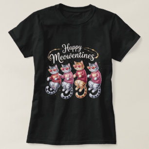 Gelukkig Meowloween T-shirt, Cute Halloween Katten T-shirt