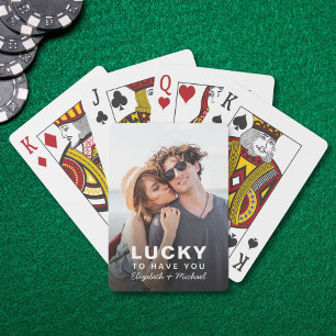Gelukkig met jou-foto pokerkaarten