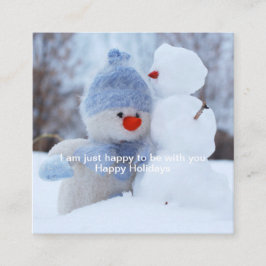 Gelukkig met jou vierkante visitekaartje